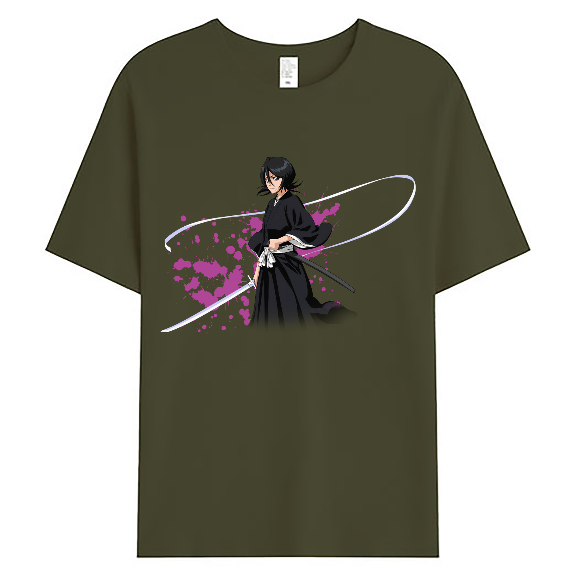 （画像用） ブリーチ 朽木ルキア BLEACH Kuchiki Rukia 綿100％ メンズ半袖Tシャツ｜肌触りやわらか＆通気性
